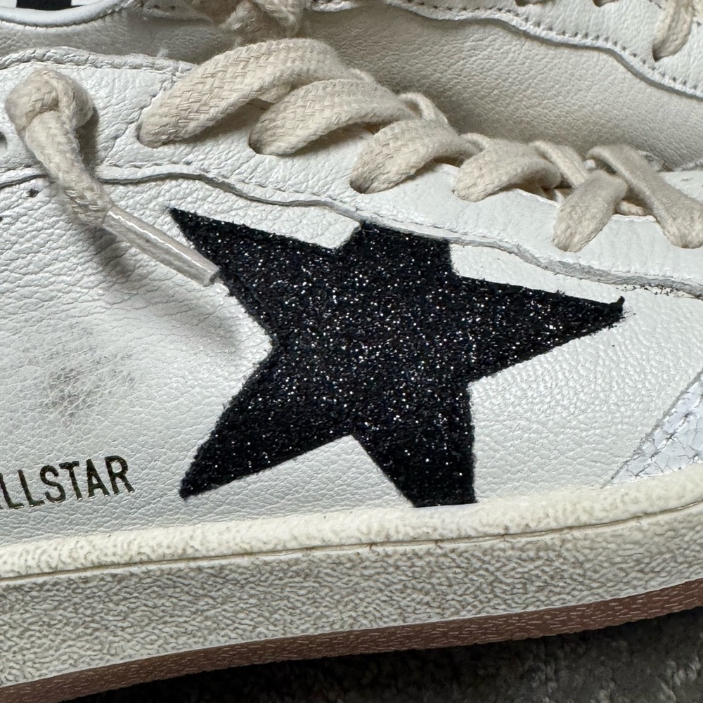 Golden Goose White and Black Sneakers - WORN ONLY ONE TIME!! - Picture 2 of 7